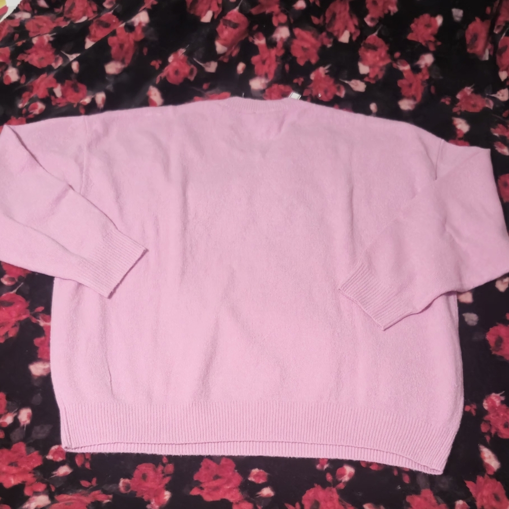PINK VS Campus Knit Heart Sweater Size Large NWT - Picture 5 of 12